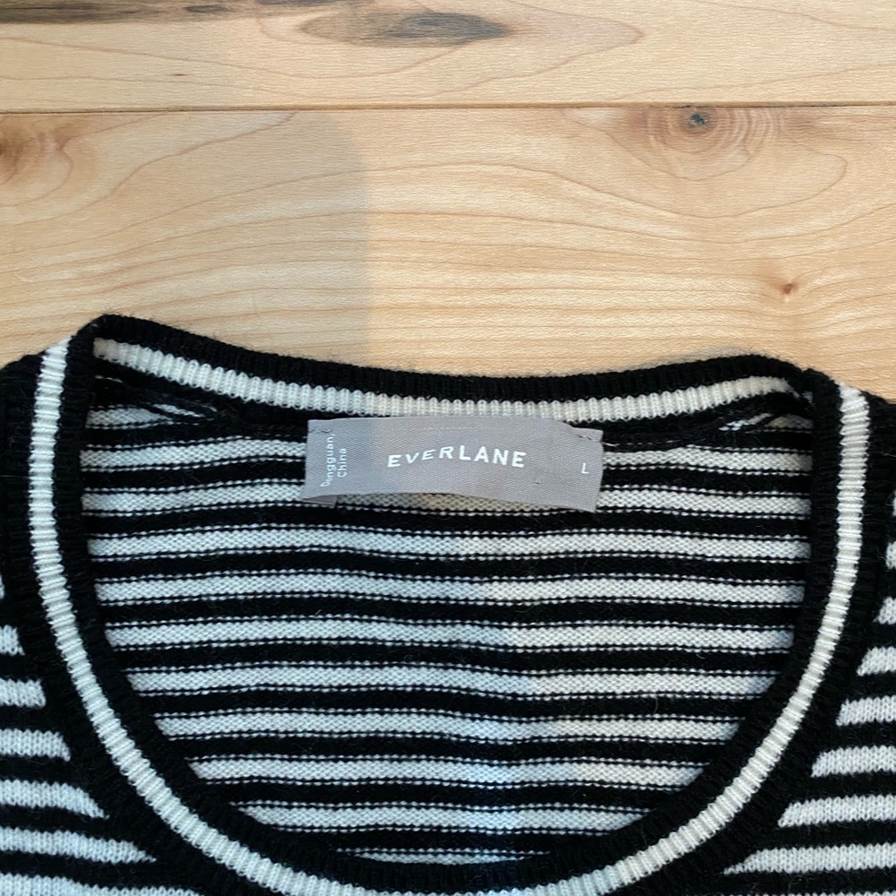 Everlane Striped Cashmere Crew